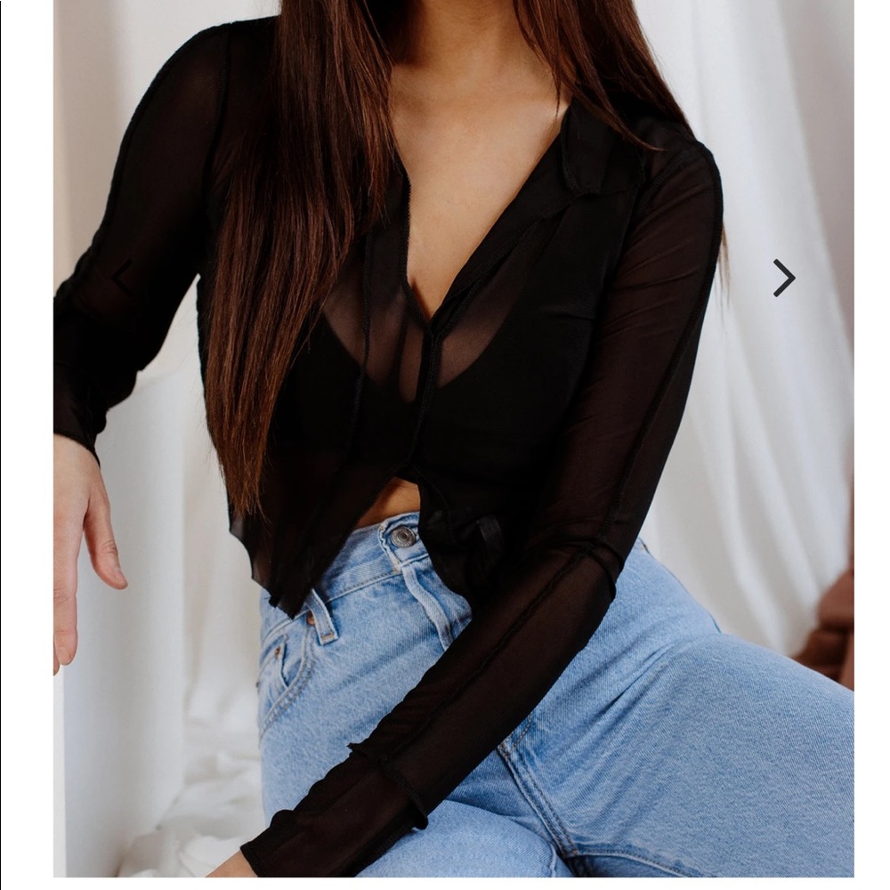 Brightside - One More Weekend Mesh Top (Black/M)